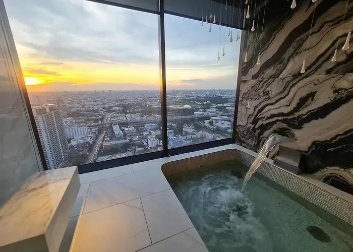 New Ultra Highend Center Bkk Bts 4min Walk Perfect For Staycation 公寓 曼谷
